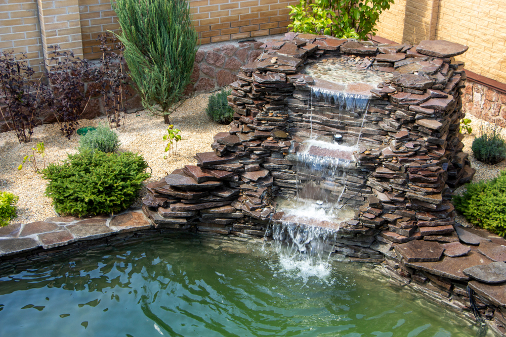backyard remodeling fountain